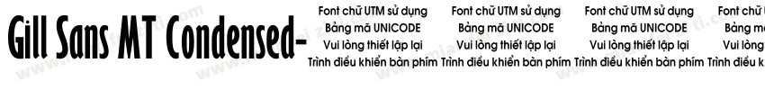 Gill Sans MT Condensed字体转换